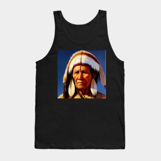 Portrait of American Plains Indian Tank Top